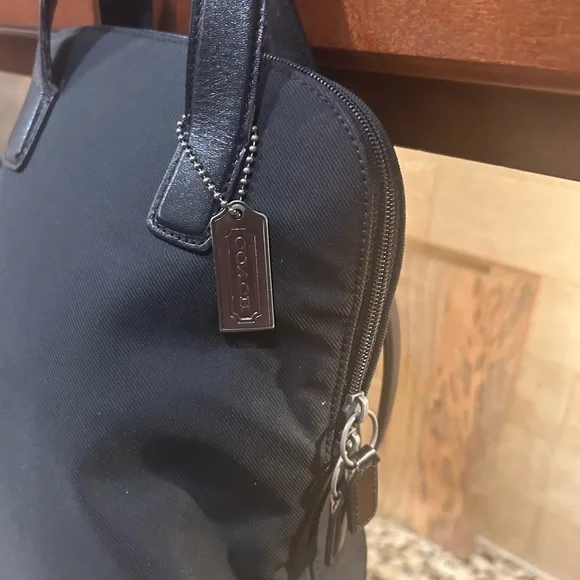 Coach Vintage Black Nylon/Leather Mercer Small Backpack/Purse - Picture 4 of 9